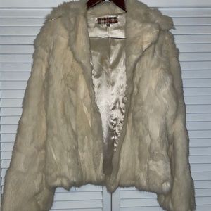 100% rabbit fur coat